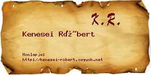 Kenesei Róbert névjegykártya